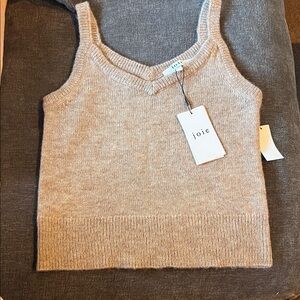 Joie Light Brown Knit Tank alpaca wool